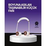 Herşey Trend Boyun Askılı Katlanabilir Fan 1000 Mah USB Şarjlı Taşınabilir