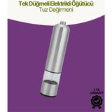 Herşey Trend Elektrikli Baharat Öğütücü Pilli Paslanmaz Çelik Otomatik Tuz Karabiber Değirmeni - Çok Renkli