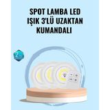Herşey Trend Ev Ofis Kamp Için Uygun Uzaktan Kumandalı Yapışkanlı Kablosuz LED Spot Lambalar