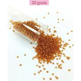 Herşey Trend Herşeytrend Dökme Cam Kum Boncuk (11/0) 2 mm - 20 Gram - Koyu Bal Rengi - BNC035