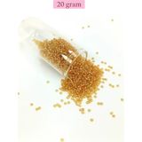 Herşey Trend Herşeytrend Dökme Cam Kum Boncuk (11/0) 2 mm - 20 Gram - Şeffaf Altın - BNC027
