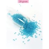 Herşey Trend Herşeytrend Dökme Cam Kum Boncuk (11/0) 2 mm - 20 Gram - Şeffaf Camgöbeği - BNC023