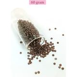 Herşey Trend Herşeytrend Dökme Cam Kum Boncuk (8/0) 3 mm - 60 Gram - Şefaff Alacalı Kahve - BNC213