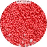 Herşey Trend Herşeytrend Karpuz Pembesi Renk 4 mm Yaklaşık 1100 Adet / 100 Gram Cam Boncuk Oya Yazma Bileklik ve Kolye