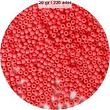 Herşey Trend Herşeytrend Karpuz Pembesi Renk 4 mm Yaklaşık 220 Adet/20 Gram Cam Boncuk Oya Yazma Bileklik ve Kolye