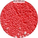Herşey Trend Herşeytrend Karpuz Pembesi Renk 4 mm Yaklaşık 660 Adet / 60 Gram Cam Boncuk Oya Yazma Bileklik ve Kolye