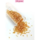 Herşey Trend Herşeytrend Kesme Cam Boncuk 2mm - 20 Gram - Şeffaf Altın -BNC318