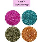 Herşey Trend Herşeytrend Kesme Cam Boncuk 2mm - 4 Renk - Toplam 80 Gram - BNC438