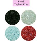 Herşey Trend Herşeytrend Kesme Cam Boncuk 2mm - 4 Renk - Toplam 80 Gram - BNC439