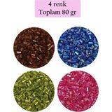 Herşey Trend Herşeytrend Kesme Cam Boncuk 2mm - 4 Renk - Toplam 80 Gram - BNC445