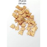 Herşey Trend Herşeytrend Oya Abiye Bileklik Kolye Pleksi Metalik Plastik Pul Altın Renk 24 Gram 150 Adet - BNC551