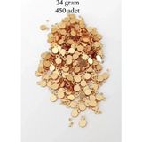 Herşey Trend Herşeytrend Oya Abiye Bileklik Kolye Pleksi Metalik Plastik Pul Altın Renk 24 Gram 450 Adet - BNC557