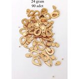 Herşey Trend Herşeytrend Oya Abiye Bileklik Kolye Pleksi Metalik Plastik Pul Altın Renk 24 Gram 90 Adet - BNC556