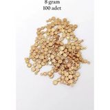 Herşey Trend Herşeytrend Oya Abiye Bileklik Kolye Pleksi Metalik Plastik Pul Altın Renk 8 Gram 100 Adet - BNC498