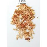 Herşey Trend Herşeytrend Oya Abiye Bileklik Kolye Pleksi Metalik Plastik Pul Altın Renk 8 Gram 130 Adet - BNC487