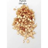 Herşey Trend Herşeytrend Oya Abiye Bileklik Kolye Pleksi Metalik Plastik Pul Altın Renk 8 Gram 150 Adet - BNC497