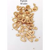 Herşey Trend Herşeytrend Oya Abiye Bileklik Kolye Pleksi Metalik Plastik Pul Altın Renk 8 Gram 30 Adet - BNC496