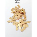 Herşey Trend Herşeytrend Oya Abiye Bileklik Kolye Pleksi Metalik Plastik Pul Altın Renk 8 Gram 40 Adet - BNC480