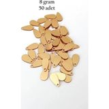 Herşey Trend Herşeytrend Oya Abiye Bileklik Kolye Pleksi Metalik Plastik Pul Altın Renk 8 Gram 50 Adet - BNC484