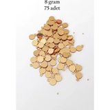 Herşey Trend Herşeytrend Oya Abiye Bileklik Kolye Pleksi Metalik Plastik Pul Altın Renk 8 Gram 75 Adet - BNC493