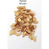 Herşey Trend Herşeytrend Oya Abiye Bileklik Kolye Pleksi Metalik Plastik Pul Altın Renk 8 Gram 90 Adet - BNC478