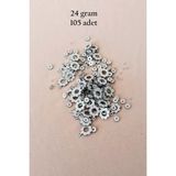 Herşey Trend Herşeytrend Oya Abiye Bileklik Kolye Pleksi Metalik Plastik Pul Gümüş Renk 24 Gram 105 Adet - BNC561