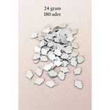 Herşey Trend Herşeytrend Oya Abiye Bileklik Kolye Pleksi Metalik Plastik Pul Gümüş Renk 24 Gram 180 Adet - BNC564