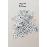 Herşey Trend Herşeytrend Oya Abiye Bileklik Kolye Pleksi Metalik Plastik Pul Gümüş Renk 24 Gram 210 Adet - BNC573