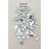 Herşey Trend Herşeytrend Oya Abiye Bileklik Kolye Pleksi Metalik Plastik Pul Gümüş Renk 24 Gram 225 Adet - BNC580