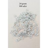 Herşey Trend Herşeytrend Oya Abiye Bileklik Kolye Pleksi Metalik Plastik Pul Gümüş Renk 24 Gram 300 Adet - BNC576