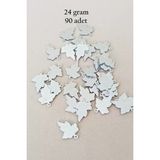 Herşey Trend Herşeytrend Oya Abiye Bileklik Kolye Pleksi Metalik Plastik Pul Gümüş Renk 24 Gram 90 Adet - BNC592