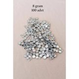 Herşey Trend Herşeytrend Oya Abiye Bileklik Kolye Pleksi Metalik Plastik Pul Gümüş Renk 8 Gram 100 Adet - BNC500