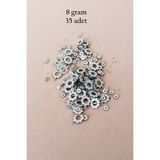 Herşey Trend Herşeytrend Oya Abiye Bileklik Kolye Pleksi Metalik Plastik Pul Gümüş Renk 8 Gram 35 Adet - BNC501