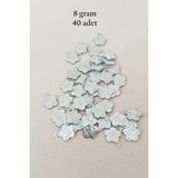 Herşey Trend Herşeytrend Oya Abiye Bileklik Kolye Pleksi Metalik Plastik Pul Gümüş Renk 8 Gram 40 Adet - BNC524