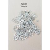 Herşey Trend Herşeytrend Oya Abiye Bileklik Kolye Pleksi Metalik Plastik Pul Gümüş Renk 8 Gram 70 Adet - BNC513
