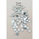 Herşey Trend Herşeytrend Oya Abiye Bileklik Kolye Pleksi Metalik Plastik Pul Gümüş Renk 8 Gram 75 Adet - BNC520