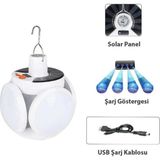 Herşey Trend P-038 Solar Güneş Enerji ve USB Sarjli 5 Kanatlı