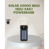 Herşey Trend Powerbank Solar Fenerli Çoklu Kablolu Taşınabilir Şarj Aleti - Çok Renkli