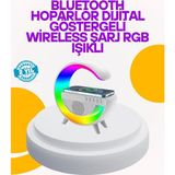 Herşey Trend Renkli Işıklı 15W Kablosuz Şarjlı Masa Lambası