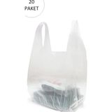 Herşey Trend Şeffaf Atlet Poşet Büyük Boy 30X56 cm 20 Paket Takriben 3.000 Adet - 30 x 56 cm