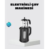 Herşey Trend Sinbo Elektrikli Çay Makinesi 1.7 L Su Isıtıcı ve Cam Demlikli Güvenli Kullanım