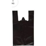 Herşey Trend Siyah Atlet Poşet Mini Boy 20X34 cm Takriben 235 Adet 1 kg - 20 x 34 cm