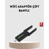 Herşey Trend Ultratekno Dual Band Wifi Adaptör – 1200 Mbps, USB 3.0, Çift Antenli, Geniş Kapsama Alanı ve Yüksek Hız