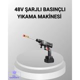 HERŞEYBURDAMODA 48V Kablosuz Yıkama Makinesi – 2 Pil, Köpük Tankı ve Ayarlanabilir