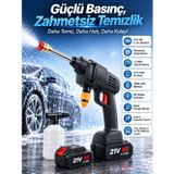 HERŞEYBURDAMODA Bahçe Sulama Tabancası Makinesi Yüksek Basınçlı Akülü Yıkama Makinesi