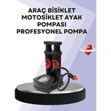 HERŞEYBURDAMODA Basınç Saatli Ayak Pompası Bisiklet ve Araç Uyumlu - Seçenek
