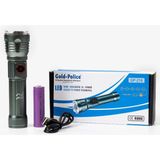 HERŞEYBURDAMODA Gold GP-216 Tg LED Şarjlı El Feneri 2000 Lümen Güç, Mıknatıslı Taban Zoom Özelliğiyle Kamp T