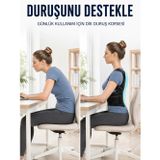 Herşeyburdamoda Omuz Sırt Bel Destek Korsesi Fileli Dik Duruş Postür Destekleyici Korse