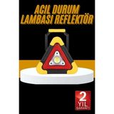HERŞEYBURDAMODA Reflektör Işıklı Ikaz Lambası Şarjlı Çok Fonksiyonlu Işıklı Üçgen Reflektör - Ebatlar