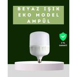 HERŞEYBURDAMODA Şarjlı LED Torch Ampul 30 Watt Beyaz Işık Enerji Tasarruflu